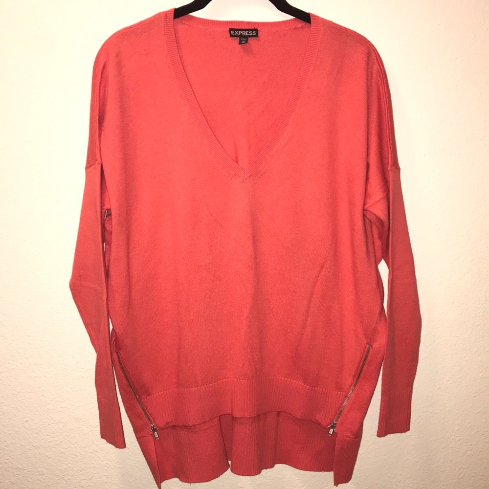 NWOT Coral Express Size-Zip Sweater